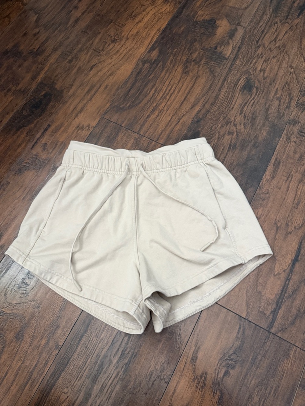 lululemon athletica Cream Drawcord Athletic Shorts